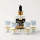 Kit Colágeno Ball com 4 Frascos Bola de Colágeno Sólido + Sérum Facial com Vitamina C | Anti-Rugas Anti-Idade